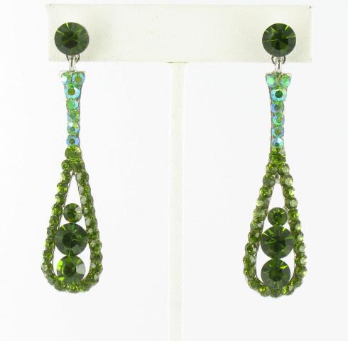 Helens Heart Earrings JE-X007222-S-Olivine