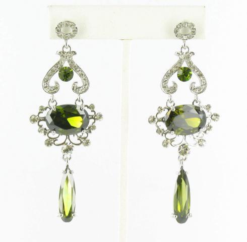 Helens Heart Earrings JE-X007328-S-Olivine