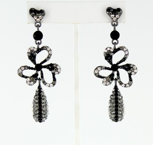 Helens Heart Earrings JE-X007751-GUN-BLACK