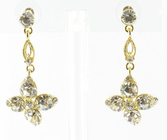 Helens Heart Earrings JE-X1409-G-Clear