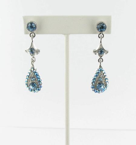 Helens Heart Earrings JE-X505-S-Aquamarine-Blue