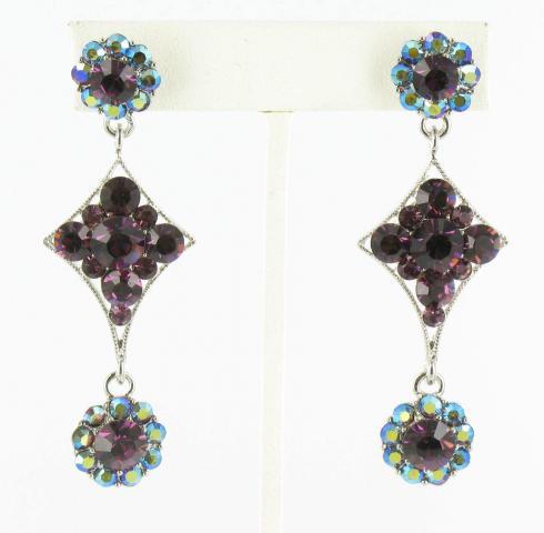 Helens Heart Earrings JE-X534-S-Amethyst-Purple