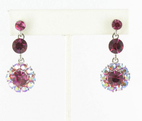 Helens Heart Earrings JE-X542-S-Fuchsia