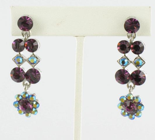 Helens Heart Earrings JE-X580-S-Purple