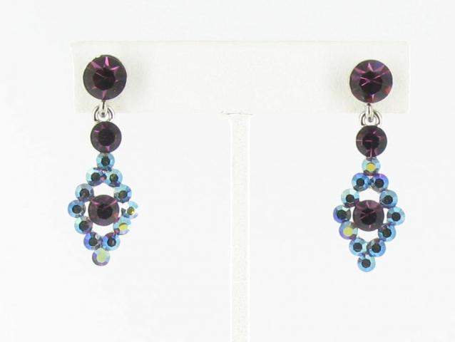 Helens Heart Earrings JE-X588-S-Amethyst-Purple