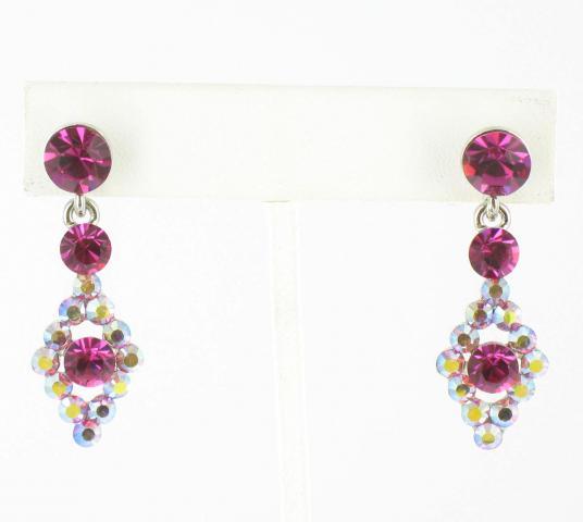 Helens Heart Earrings JE-X588-S-Fuchsia