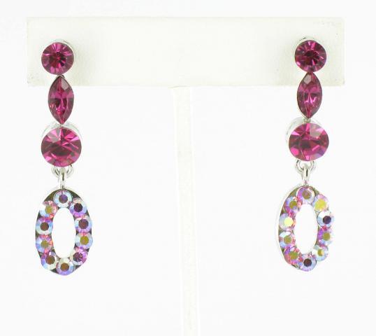 Helens Heart Earrings JE-X590-S-Fuchsia