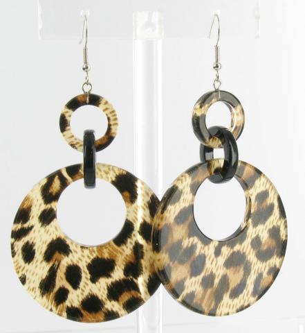 Helens Heart Earrings PRE10534-Dk-Brown-Lepard