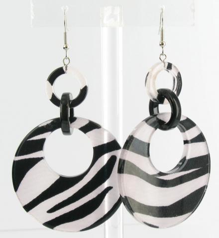 Helens Heart Earrings PRE10534-Zebra