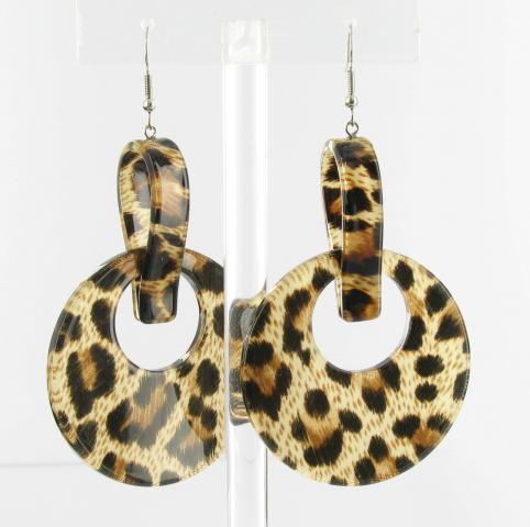 Helens Heart Earrings PRE10535-Dk-Brown-Lepard