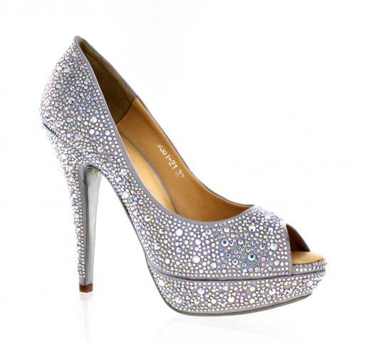 silver formal shoes