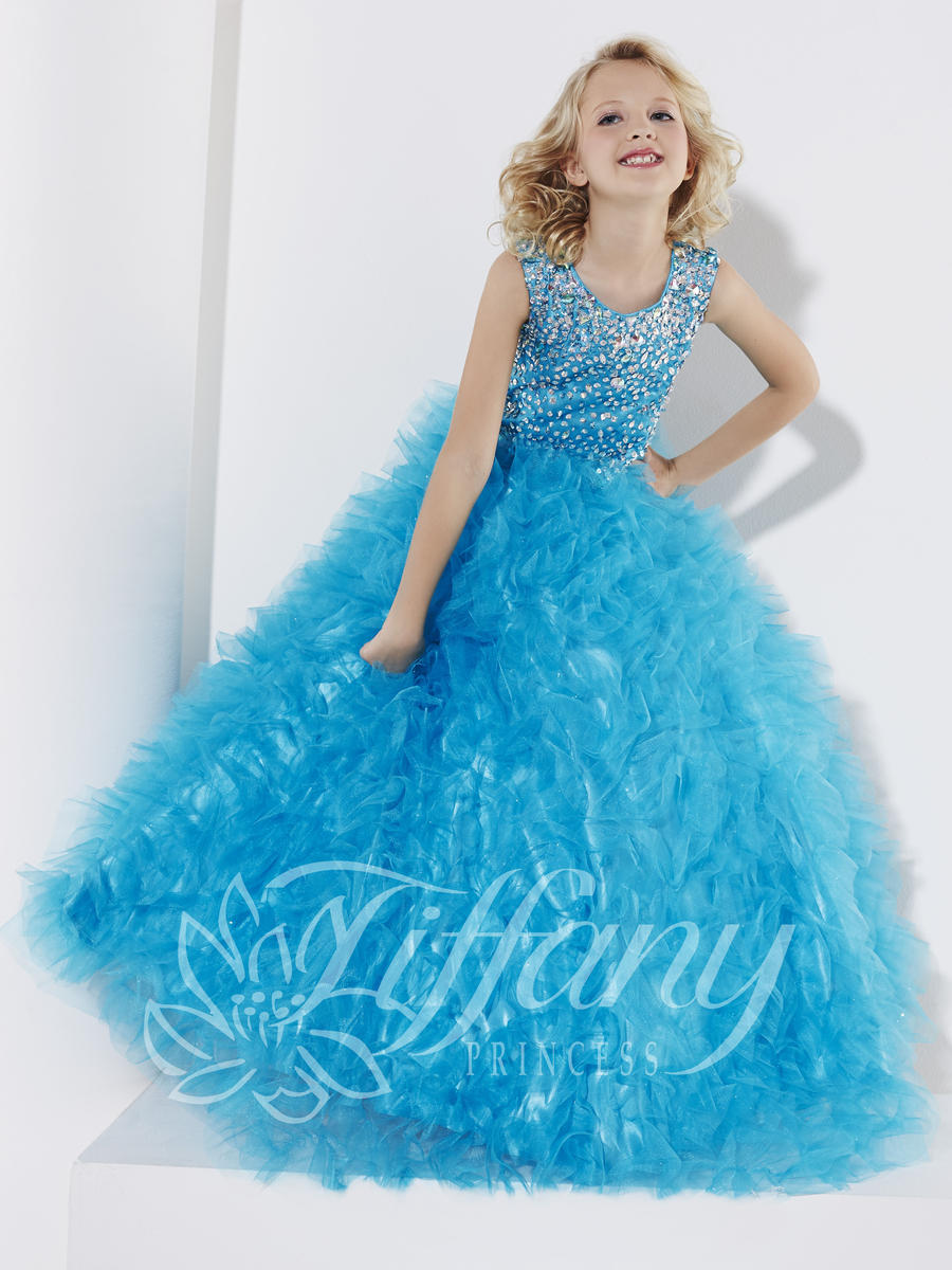 Blue Tiffany Pageant Dress Girl