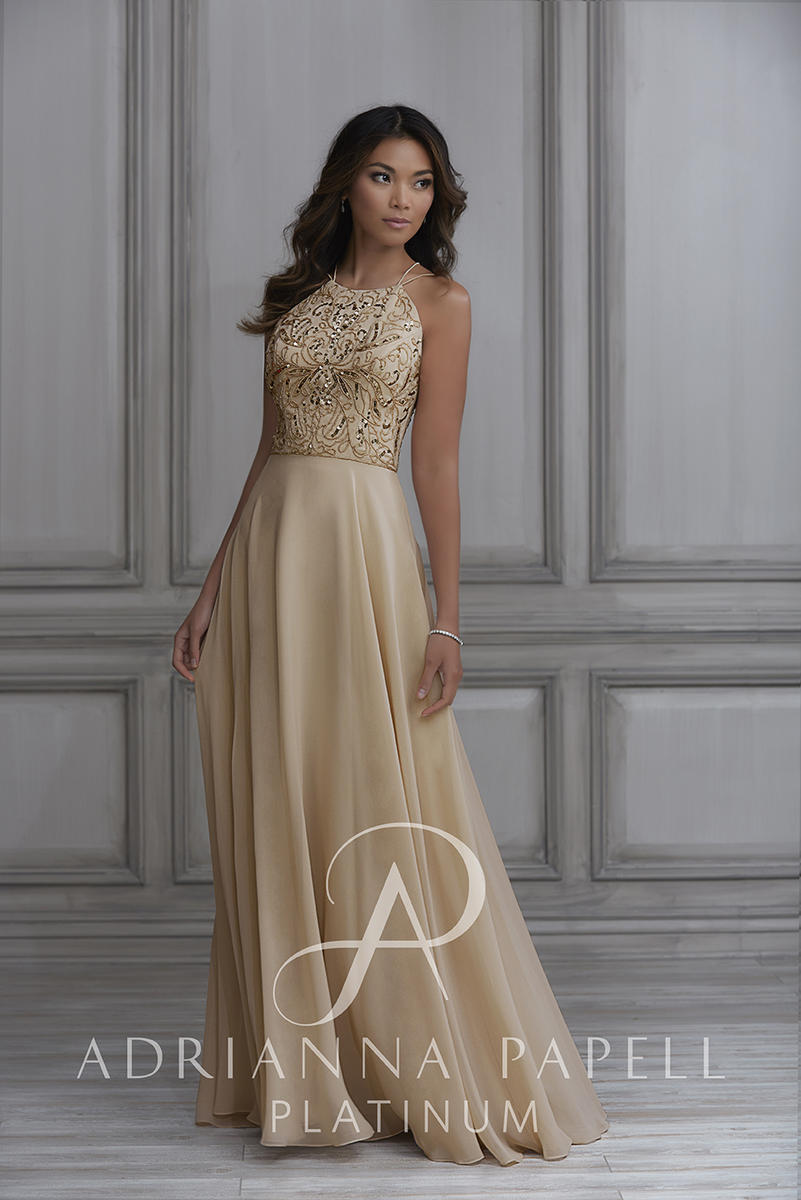 Adrianna Papell Platinum Bridesmaids 40115 2021 Prom Dresses, Wedding
