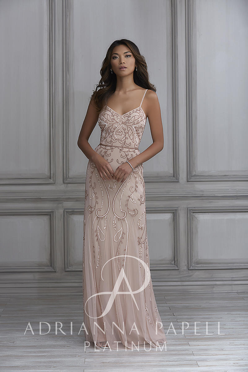 Adrianna Papell Platinum Bridesmaids 40121 Atianas Boutique Connecticut and  Texas, Prom Dresses