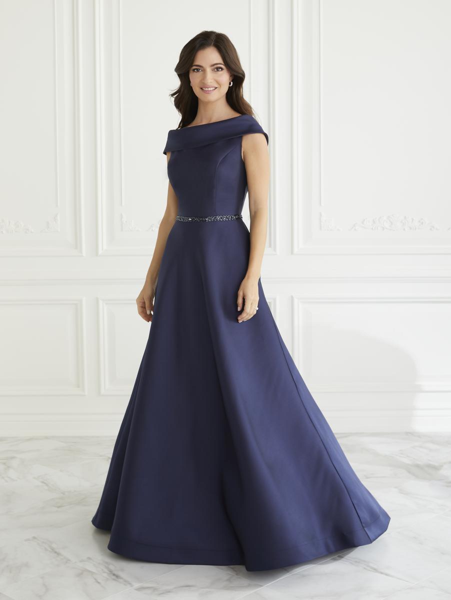 Navy Blue Bridesmaid Dress Off Shoulder Guest Wedding Party Dress
