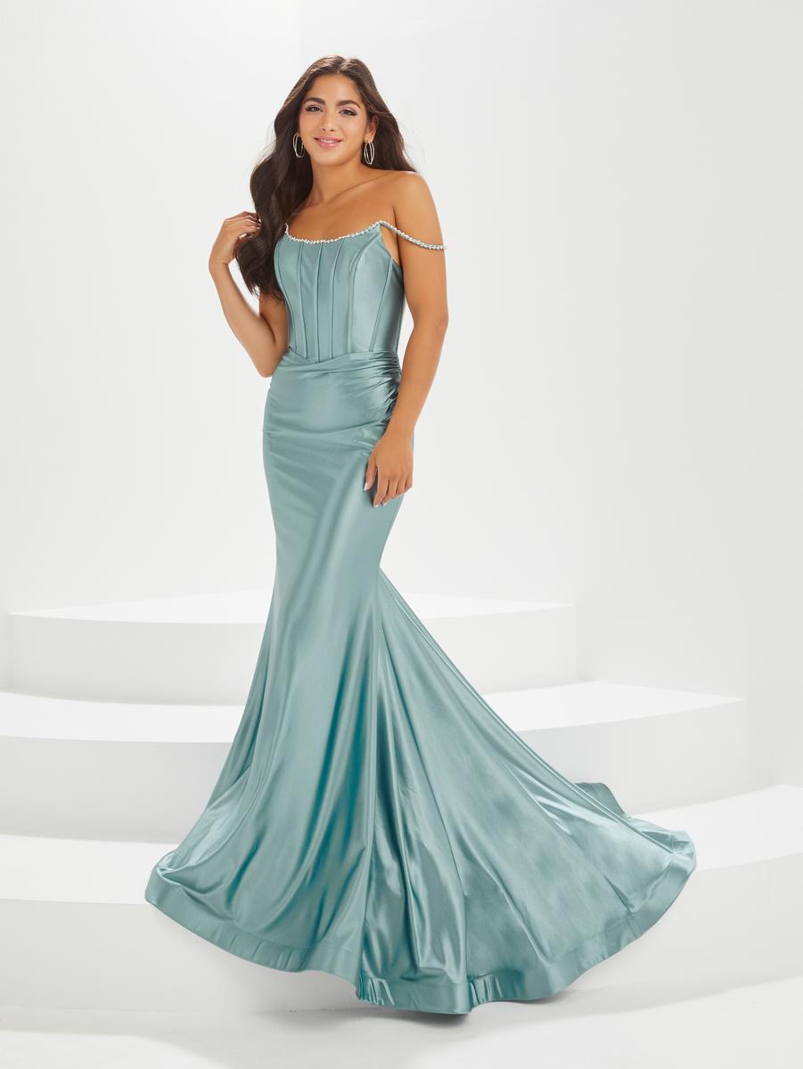 Corset-Bodice Long Pastel Prom Dress Ice Blue / 0