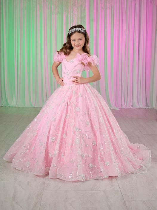 blush pink mini quinceanera dresses Blush Mini Quinceanera Floral Applique Tulle Princess Dress, Sister Matching Gown