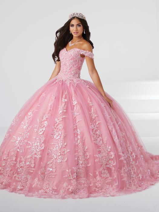 House of Wu 56482 Butterfly Appliques Cold Shoulder Quinceanera Gown 
