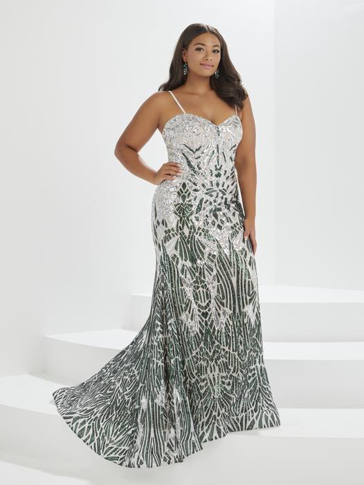 Primavera Couture 14054 Long Prom Dress Plus Size Corset Sequin