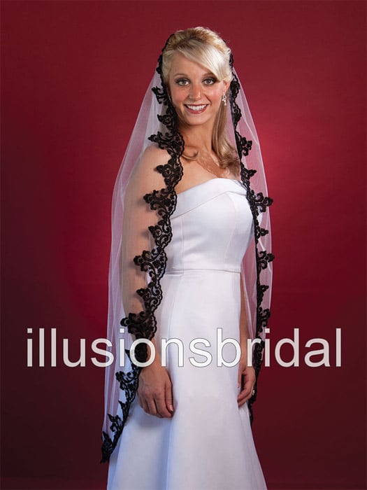 Illusions Wedding Veils 7-451-3L-BK