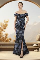 241020 Twilight Blossom Black/Blue Print front