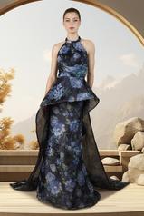 34981 Twilight Blossom Black/Blue Print front