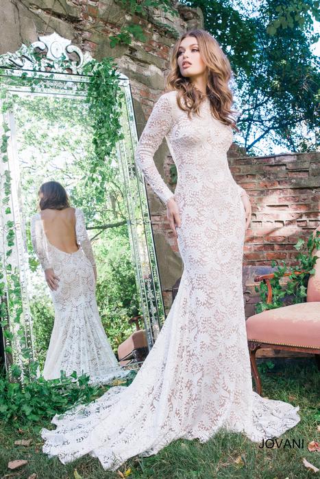 jovani mermaid wedding dresses Jovani -JB03910 Cowl Neckline Bridal Mermaid Dress 12 / OFF-WHITE