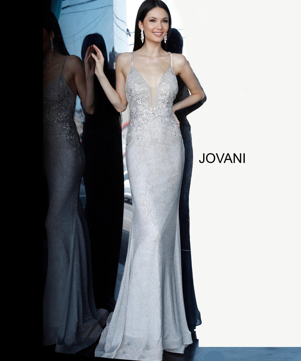 jovani silver gown