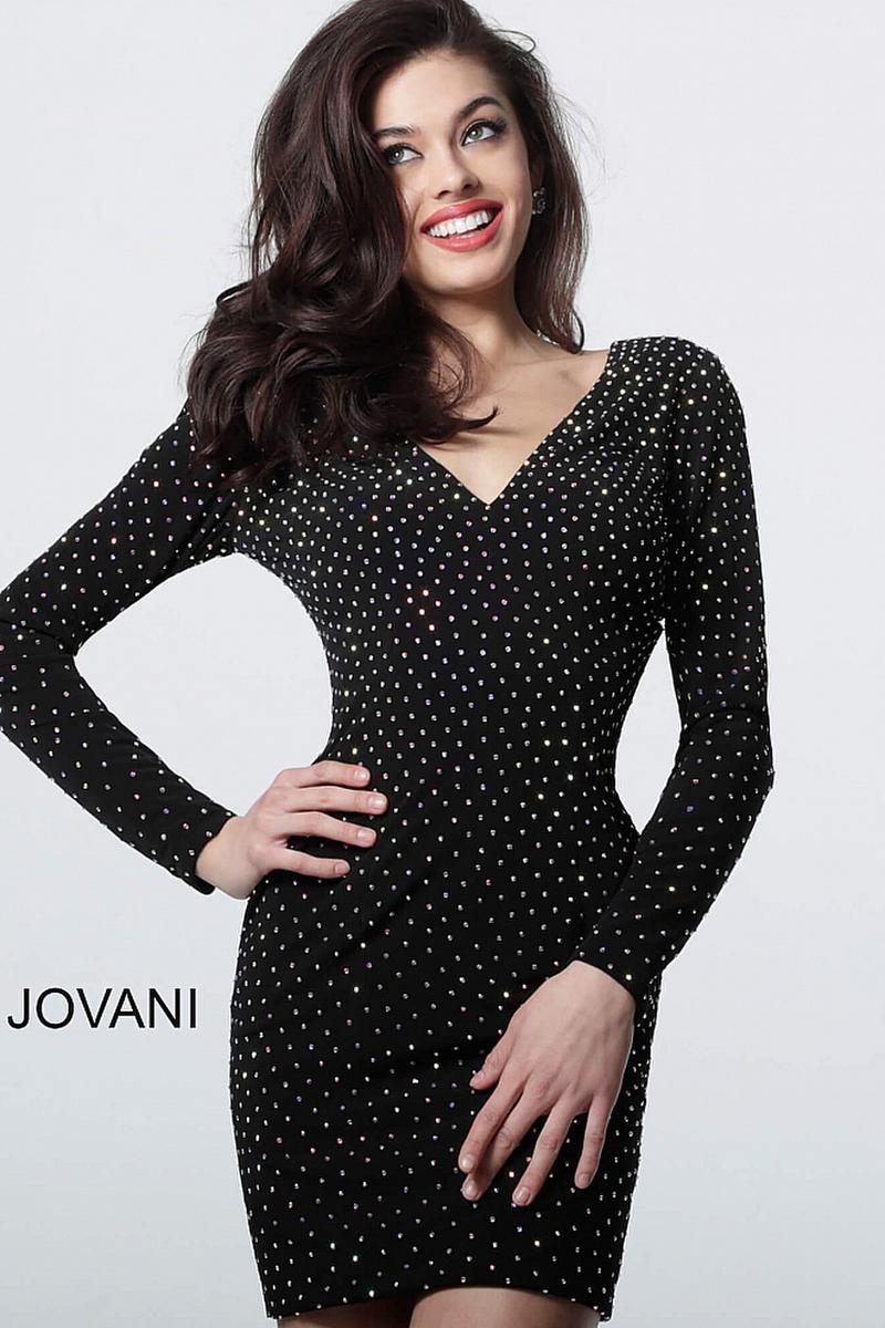 jovani black cocktail dress
