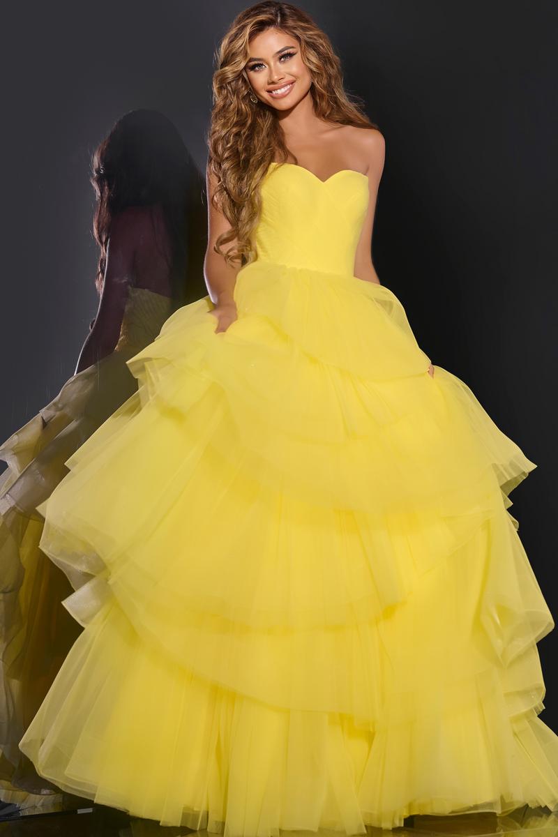 Jovani yellow gown hotsell