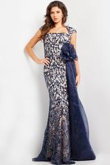 37203 Navy/Nude front