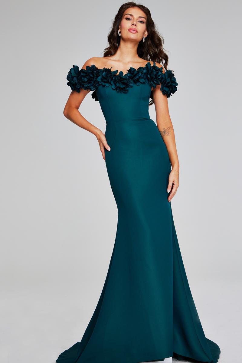 Jovani off the shoulder mermaid dress hotsell