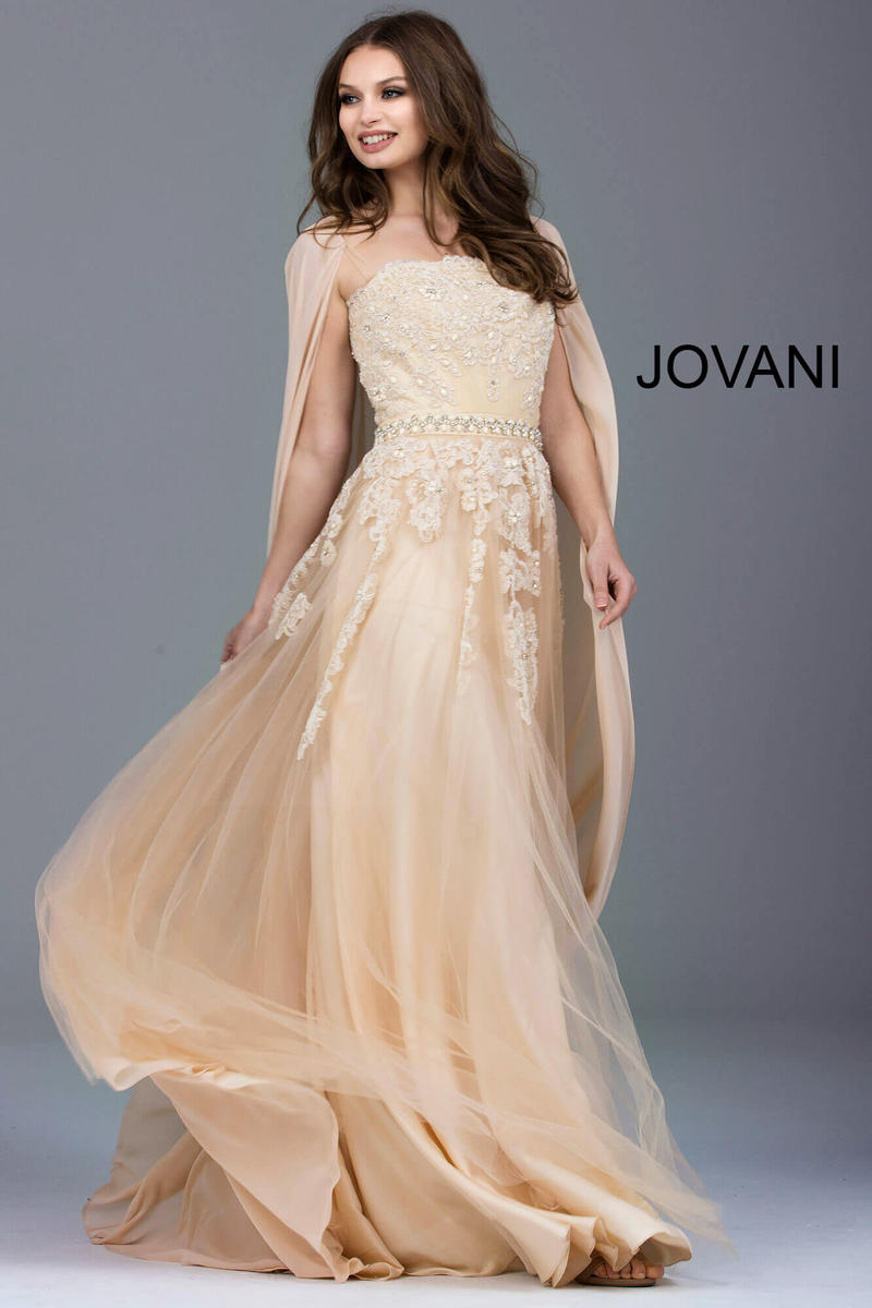 jovani champagne dress