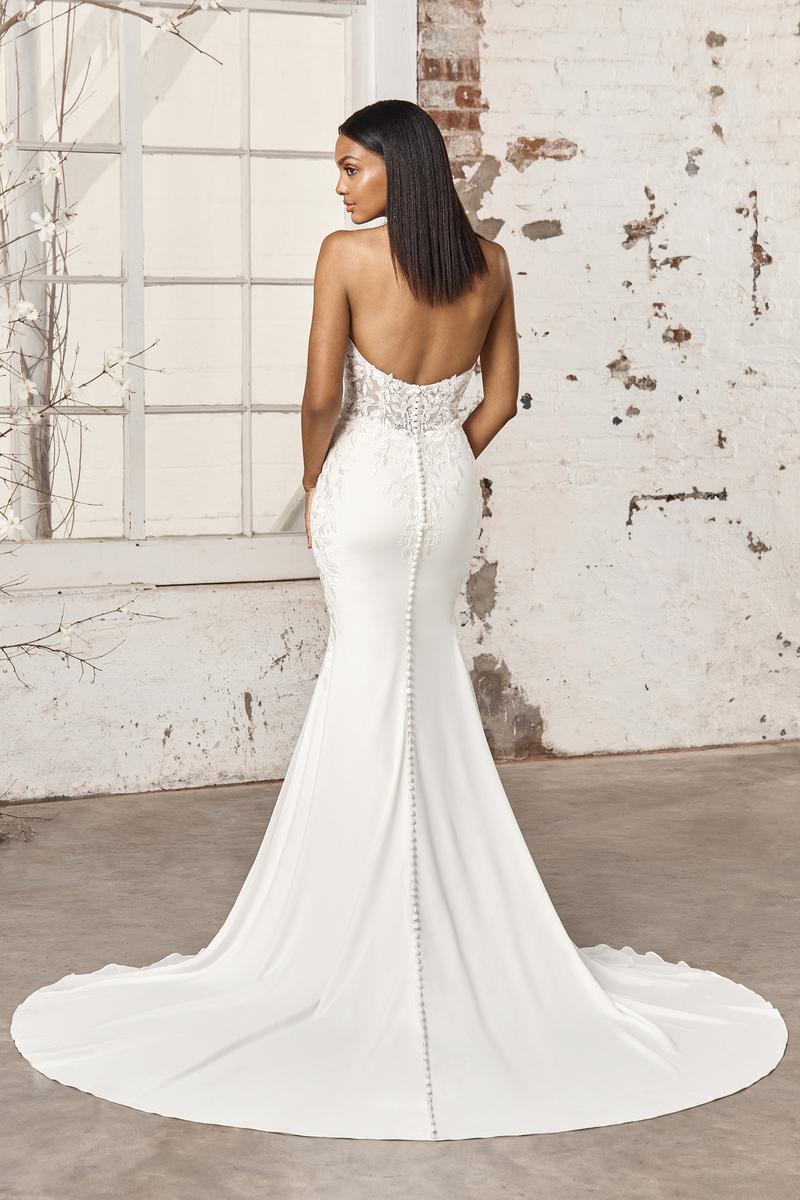 Sexy Fit & Flare Low Back Bridal Gown