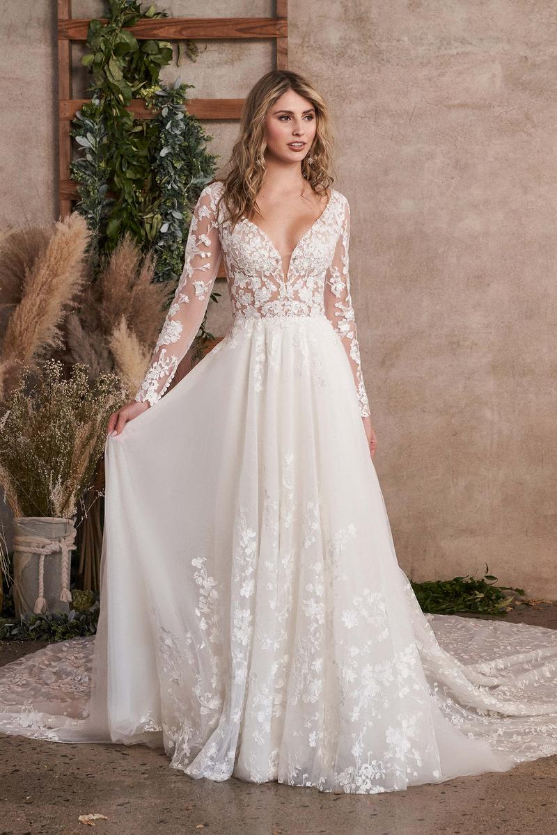 Luxury Wedding Dresses Long Sleeve Open Back Boho Bridal Gowns ZW685 –  TANYA BRIDAL