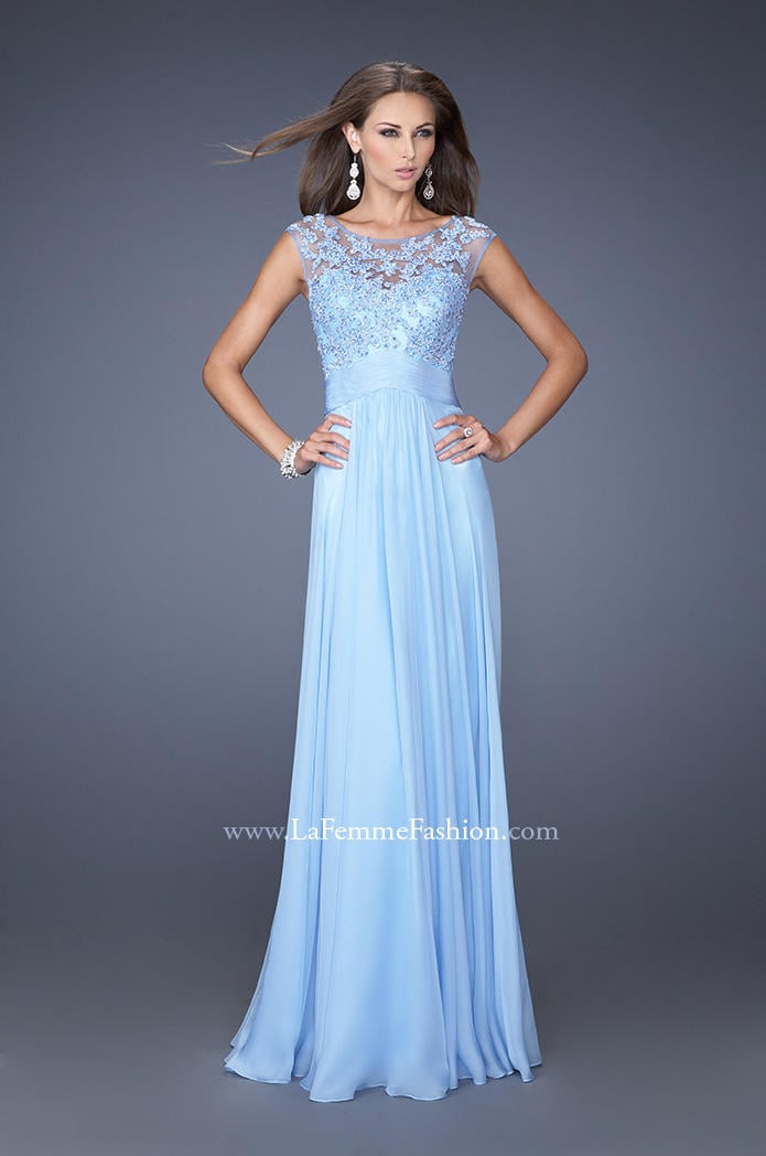 La Femme Chiffon Prom Dress