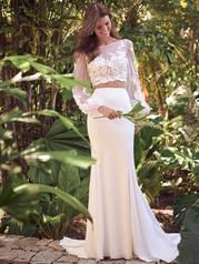 24MW248A01 Ivory Gown With Natural Illusion front