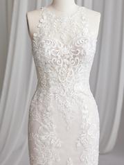 23MK605 Ivory Over Blush Gown With Ivory Illusion detail
