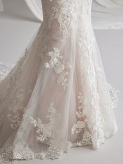 23MK605 Ivory Over Blush Gown With Ivory Illusion front