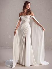 24MB230A01 Ivory Gown With Natural Illusion front