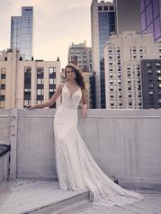 23MK068 Ivory Over Pearl Gown With Natural Illusion front