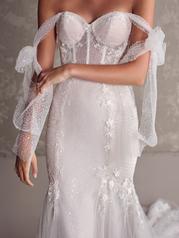 24MC173B01 Ivory Over Misty Mauve Gown With Ivory Illusion detail