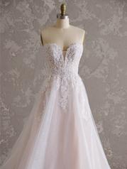 24MS189A01 Ivory/Silver Accent Over Blush Gown With Natural I detail
