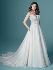 20MC274 Ivory Gown With Nude Illusion front
