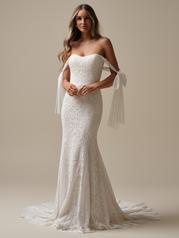 25RK285A01 Ivory Over Pearl Gown With Natural Illusion front