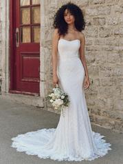 25RK285A01 All Ivory Gown With Ivory Illusion front