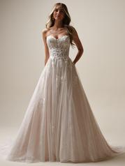 25RC318A01 Ivory Over Blush Gown With Natural Illusion front