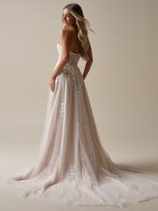 25RC318A01 Ivory Over Blush Gown With Natural Illusion back