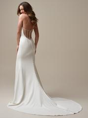 25RB343A01 Ivory Gown With Natural Illusion back