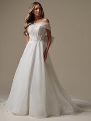 25RS345A01 Ivory/Silver Accent Gown With Ivory Illusion front